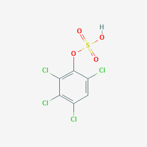 molecular formula C6H2Cl4O4S B12672929 2,3,4,6-Tetrachlorophenol sulfate CAS No. 35473-26-8