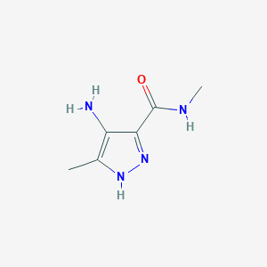 molecular formula C6H10N4O B1267294 4-氨基-N,5-二甲基-1H-吡唑-3-甲酰胺 CAS No. 68375-44-0