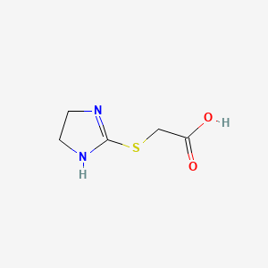 molecular formula C5H8N2O2S B1267295 (4,5-二氢-1H-咪唑-2-基硫基)乙酸 CAS No. 34283-85-7