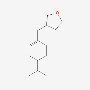 molecular formula C14H24O B12673024 Tetrahydro-3-((4-(1-methylethyl)-1-cyclohexen-1-yl)methyl)furan CAS No. 94278-31-6