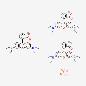 Tris(9-(2-carboxyphenyl)-3,6-bis(diethylamino)xanthylium) phosphate