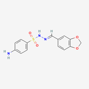 4-Amino-N'-(1,3-benzodioxol-5-ylmethylene)benzenesulfonohydrazide