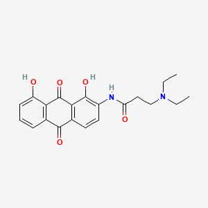 molecular formula C21H22N2O5 B12673092 3-(Diethylamino)-N-(9,10-dihydro-1,8-dihydroxy-9,10-dioxo-2-anthracenyl)propanamide CAS No. 100495-89-4