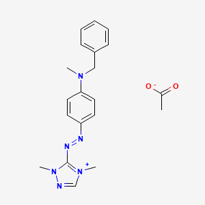 1,4-Dimethyl-5-((4-(methylbenzylamino)phenyl)azo)-1H-1,2,4-triazolium acetate