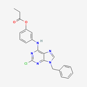 [3-[(9-Benzyl-2-chloro-purin-6-yl)amino]phenyl] propanoate