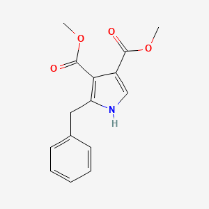 molecular formula C15H15NO4 B12673217 1H-Pyrrole-3,4-dicarboxylic acid, 2-(phenylmethyl)-, dimethyl ester CAS No. 106762-00-9