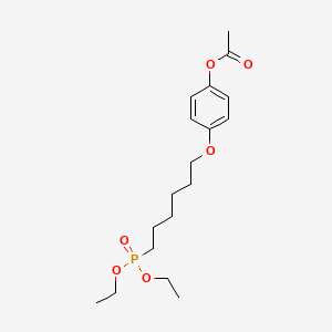 Phosphonic acid, (6-(4-(acetyloxy)phenoxy)hexyl)-, diethyl ester