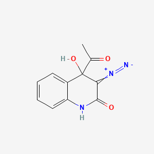 4-Acetyl-3-(1lambda(5)-diazenylidene)-4-hydroxy-3,4-dihydro-2(1H)-quinolinone