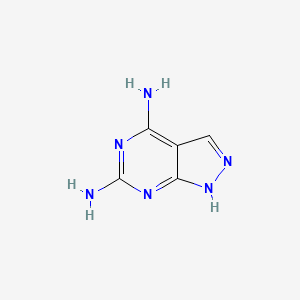 molecular formula C5H6N6 B1267332 1H-吡唑并[3,4-d]嘧啶-4,6-二胺 CAS No. 5413-80-9