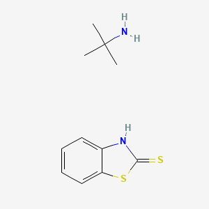 molecular formula C11H16N2S2 B12673350 3H-1,3-benzothiazole-2-thione;2-methylpropan-2-amine CAS No. 63302-50-1