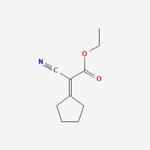 molecular formula C10H13NO2 B1267345 乙基氰基（环戊亚甲基）乙酸酯 CAS No. 5407-83-0