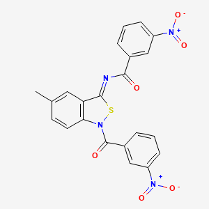 N-(5-Methyl-1-(3-nitrobenzoyl)-2,1-benzisothiazol-3(1H)-ylidene)-3-nitrobenzamide