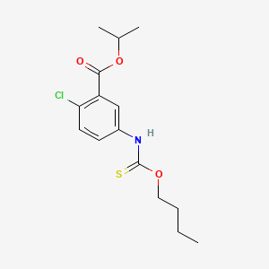 Benzoic acid, 5-((butoxythioxomethyl)amino)-2-chloro-, 1-methylethyl ester