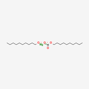 molecular formula C21H42MgO4 B12673643 (Decyl hydrogen carbonato-O')(decyloxy)magnesium CAS No. 97552-49-3