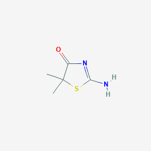 molecular formula C5H8N2OS B1267371 2-氨基-5,5-二甲基-1,3-噻唑-4-酮 CAS No. 4695-19-6