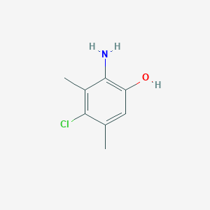 molecular formula C8H10ClNO B1267375 2-Amino-4-chloro-3,5-dimethylphenol CAS No. 5428-46-6