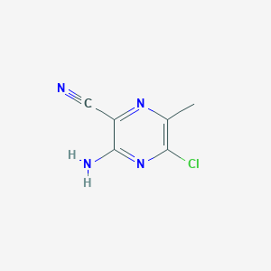 molecular formula C6H5ClN4 B1267381 3-Amino-5-chloro-6-methylpyrazine-2-carbonitrile CAS No. 54632-08-5