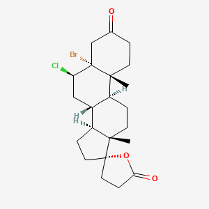 5alpha-Bromo-6beta-chloro-3-oxopregnane-21,17alpha-carbolactone