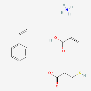 2-Propenoic acid, telomer with ethenylbenzene and 3-mercaptopropanoic acid, ammonium salt