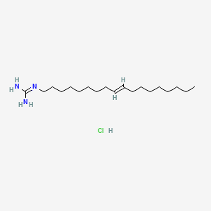 molecular formula C19H40ClN3 B12673854 9-Octadecenylguanidine monohydrochloride CAS No. 83898-07-1