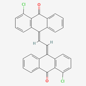 molecular formula C30H16Cl2O2 B12673886 10,10'-(1,2-Ethanediylidene)bis(1-chloroanthracen-9(10H)-one) CAS No. 85153-40-8