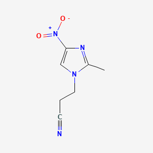 molecular formula C7H8N4O2 B1267393 3-(2-甲基-4-硝基-1H-咪唑-1-基)丙腈 CAS No. 89128-08-5