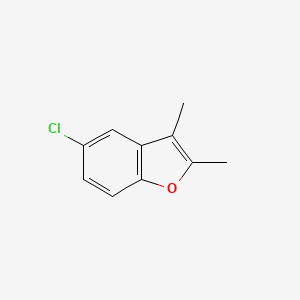 molecular formula C10H9ClO B12673940 Benzofuran, 5-chloro-2,3-dimethyl- CAS No. 3782-17-0