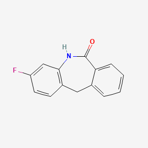 molecular formula C14H10FNO B12673957 3-fluoro-5,11-dihydro-6H-dibenz[b,e]azepin-6-one CAS No. 62662-88-8