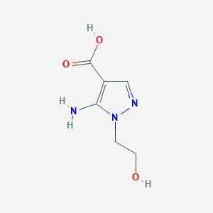 molecular formula C6H9N3O3 B1267398 5-氨基-1-(2-羟乙基)-1H-吡唑-4-羧酸 CAS No. 58046-50-7