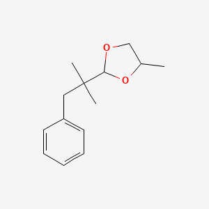 molecular formula C14H20O2 B12673992 2-((1,1-Dimethyl-2-phenyl)ethyl)-4-methyl-1,3-dioxolane CAS No. 93917-73-8