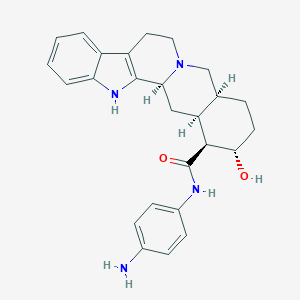 molecular formula C26H30N4O2 B012674 Rauwolscine 4-aminophenylcarboxamide CAS No. 108206-13-9