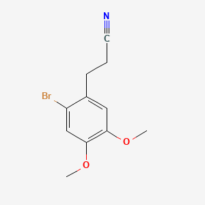 B1267400 3-(2-Bromo-4,5-dimethoxyphenyl)propanenitrile CAS No. 35249-62-8
