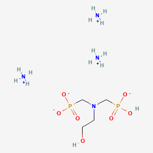 molecular formula C4H22N4O7P2 B12674000 Triammonium hydrogen (((2-hydroxyethyl)imino)bis(methylene))bisphosphonate CAS No. 94107-64-9