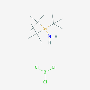 molecular formula C12H29BCl3NSi B12674041 Trichloro(1,1,1-tri-tert-butylsilylamine)boron CAS No. 72169-17-6