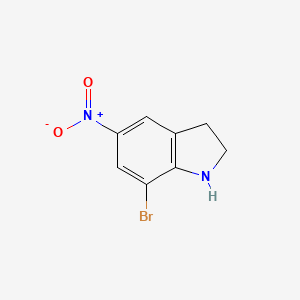 molecular formula C8H7BrN2O2 B1267417 7-溴-5-硝基吲哚啉 CAS No. 87240-06-0