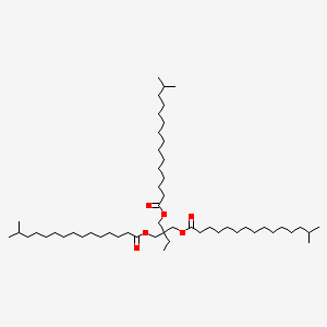 molecular formula C54H104O6 B12674187 2-Ethyl-2-(((1-oxoisohexadecyl)oxy)methyl)-1,3-propanediyl diisohexadecanoate CAS No. 93776-63-7