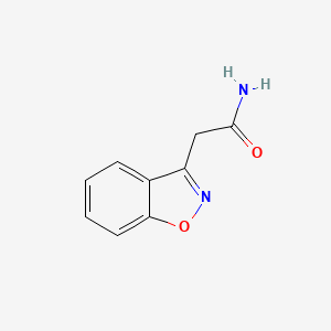 molecular formula C9H8N2O2 B1267419 1,2-Benzisoxazole-3-acetamide CAS No. 23008-68-6