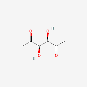 molecular formula C6H10O4 B12674200 threo-2,5-Hexodiulose, 1,6-dideoxy- CAS No. 66322-69-8