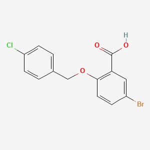 molecular formula C14H10BrClO3 B1267424 5-溴-2-[(4-氯苄基)氧基]苯甲酸 CAS No. 62176-36-7