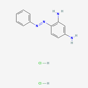 molecular formula C12H14Cl2N4 B12674243 4-(Phenylazo)benzene-1,3-diamine dihydrochloride CAS No. 83968-67-6