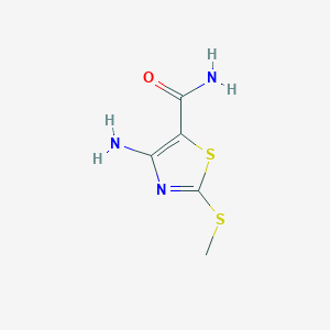 molecular formula C5H7N3OS2 B1267426 4-氨基-2-(甲硫基)噻唑-5-甲酰胺 CAS No. 39736-30-6