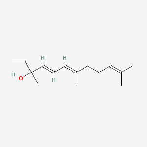 molecular formula C15H24O B12674264 (E,E)-3,7,11-Trimethyldodeca-1,4,6,10-tetraen-3-ol CAS No. 59121-99-2