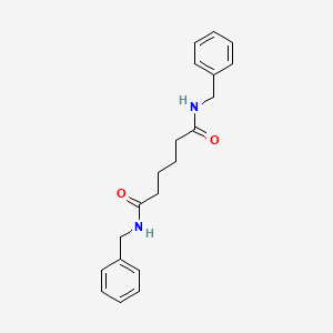 molecular formula C20H24N2O2 B12674282 N, N-Bis(phenylmethyl)hexanediamide CAS No. 25344-24-5