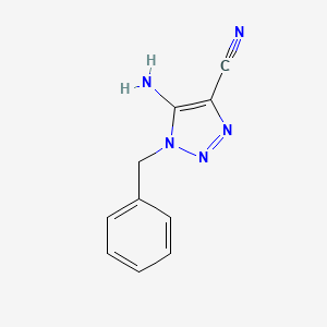molecular formula C10H9N5 B1267434 5-氨基-1-苄基-1H-1,2,3-三唑-4-腈 CAS No. 20271-35-6
