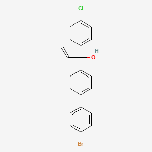 molecular formula C21H16BrClO B12674345 4'-Bromo-alpha-(4-chlorophenyl)-alpha-vinyl-(1,1'-biphenyl)-4-methanol CAS No. 94113-61-8