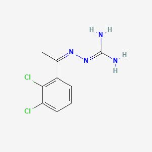 molecular formula C9H10Cl2N4 B12674347 3-(1-(2,3-Dichlorophenyl)ethylidene)carbazamidine CAS No. 94213-43-1