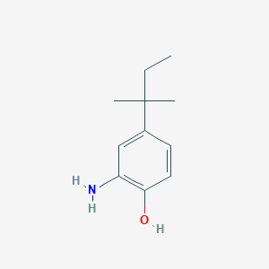 molecular formula C11H17NO B1267436 2-Amino-4-tert-amylphenol CAS No. 91339-74-1