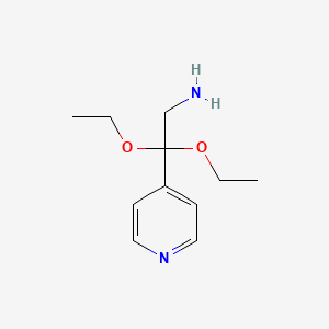 molecular formula C11H18N2O2 B1267444 2,2-二乙氧基-2-吡啶-4-基乙胺 CAS No. 74209-44-2