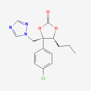 1,3-Dioxolan-2-one, 4-(4-chlorophenyl)-5-propyl-4-(1H-1,2,4-triazol-1-ylmethyl)-, (4S,5R)-