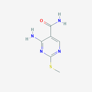 molecular formula C6H8N4OS B1267503 4-Amino-2-(methylthio)pyrimidine-5-carboxamide CAS No. 89533-28-8